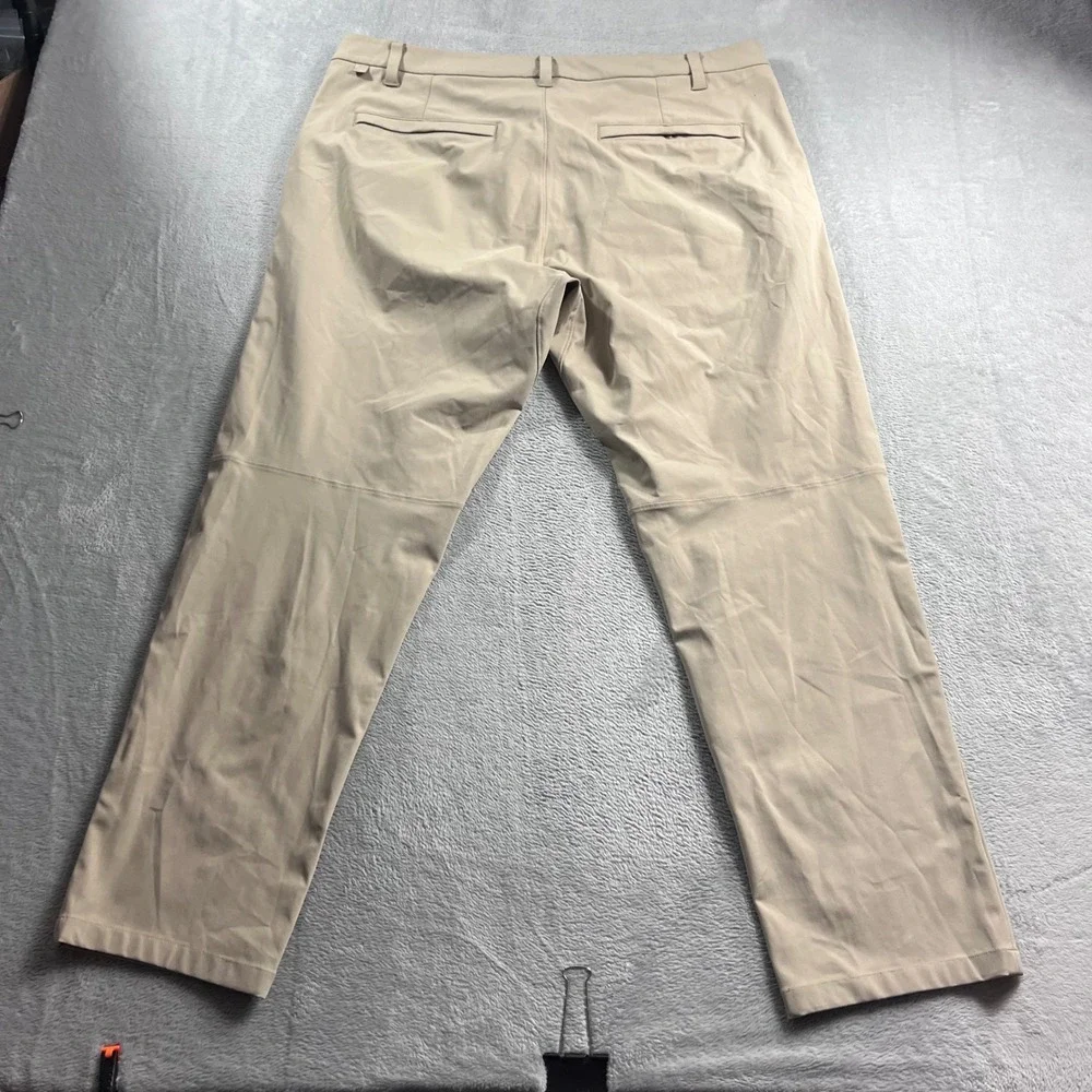 Lululemon Commission Pant Slim 38 Khaki Tan Men's Technical Trousers LM5AEXS